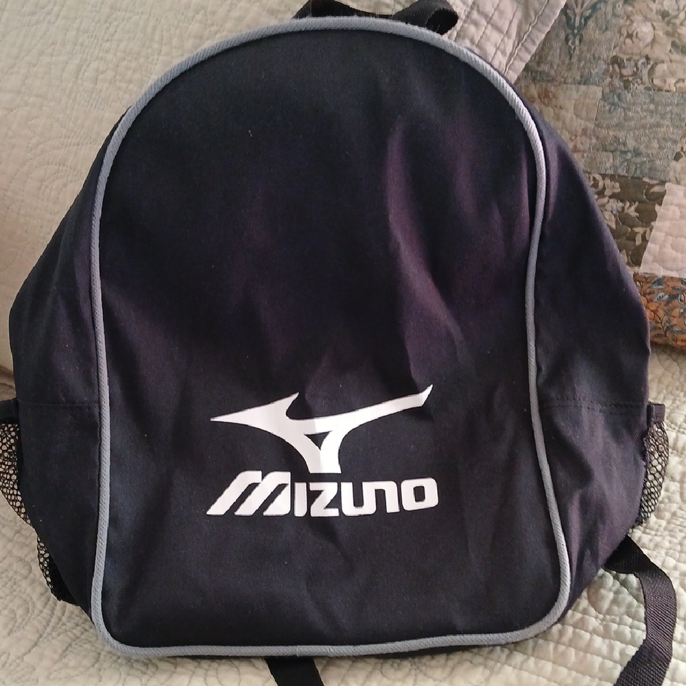 Mizuno Light Weight Black Backpack with White Logo